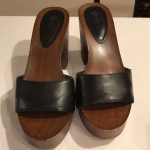 Jessica Simpson black on brown shoes
